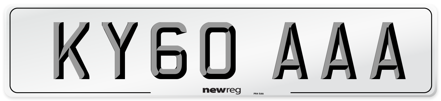 KY60 AAA Number Plate from New Reg